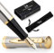Wordsworth & Black Fountain Pen Set, 18K Gilded Extra Fine Nib, Includes 24 Pack Ink Cartridges, Ink Refill Converter & Gift Pouch, Gold Finish, Calligraphy, [Silver Gold], Perfect for Men & Women