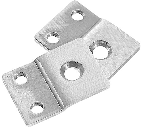 Uonlytech 2pcs Door Reinforcement Plate and Door Hole Filler Plate Stainless Steel Extended Lock Body Guide for Security