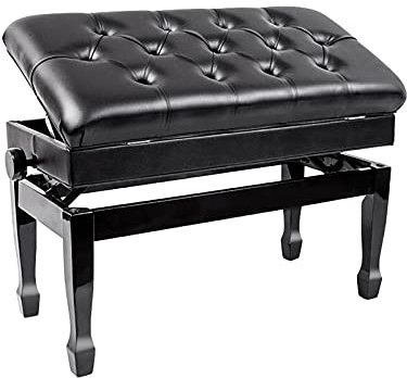 IBOWZ Klavierhocker Höhenverstellbare Klavierbank-Keyboard-Hocker, Kissen aus echtem Leder und Aufbewahrungsbox-Design, geeignet für das Üben von Musik