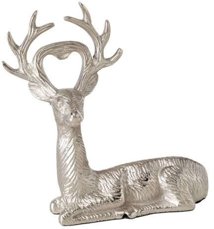 Flaschenöffner HIRSCHI – Edler Hirsch in Handarbeit, Silberner Glanz