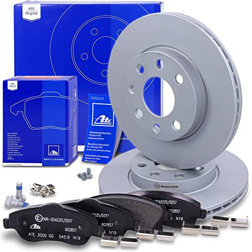 ATE Bremsenset Vorderachse inkl. Bremsscheiben vorne Ø 240 mm belüftet und Bremsbeläge vorne Kompatibel mit OPEL CORSA C (X01), CORSA C Kasten/Schrägheck (X01)