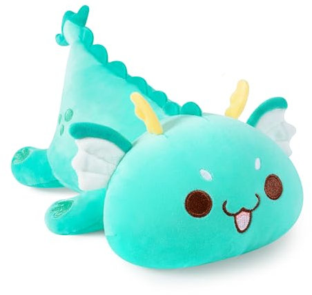 shownicer Plüschtier Drache Kuscheltier Stofftier Kawaii Drache Plüsch Kissen Spielzeug Dragon Plush Wurfkissen Geschenk für Kinder Mädchen 12+ Jahre (Blau, 25cm)