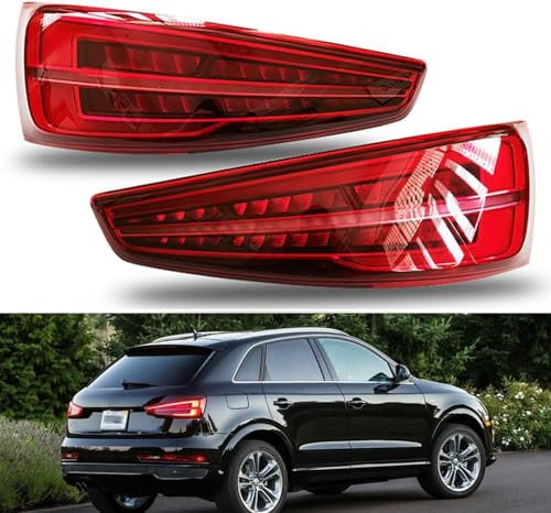 Auto Heckleuchten für Audi Q3 2016-2019, Wasserdichtes Rücklicht Rückleuchte Baugruppe Rücklichter Ersatz Zubehör,A/Left Side