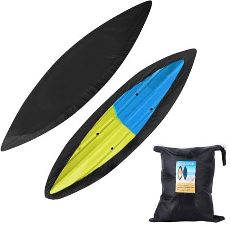 NICENEEDED Cover for Kayak 10.2-11.5 ft, Heavy Duty Waterproof UV Resistant Covers for Fishing Boat, Ultra Strong Canoe Storage Dust Cover Paddle Board Protection Cover for Indoor outdoor