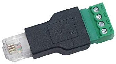 RJ11 Auf Schraubklemmen Adapter 4P 4C Stecker Auf 4-poligen Schraubklemmen Anschluss Für Telefon CCTV Verdrahtungskupplung