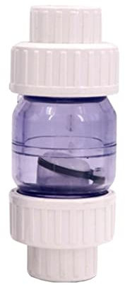 LEFTART Einweg-Rückschlagventil, transparentes Rückschlagventil, PVC-Gartenbewässerungs-Wasserrohrverbinder, Aquarium-Tank-Rohrverbindung, 1 Stück(White 25mm)