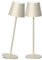 Coinmit 2 Stück LED Akku kabellose Tischleuchte, Höhe 36cm Warmweiß 3000K Dimmbare Tischlampe, IP54 Outdoor Tischlampe, Aufladbare Tischleuchte, Aluminium Beige für Innen Außen, Schlafzimmer, Bar