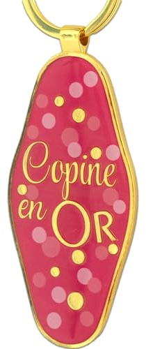 Ernestine - Porte-clés copine amie meilleure amie collègue - cadeau meilleure amies - cadeau anniversaire amitié femme - idée cadeaux témoin femme - porte-clefs personnalisé amitié copine en or