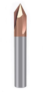 Fresa de extremo de chaflán 3 flautas, Molino de Extremo de Chaflán Fresa de Chaflán de Acero de Tungsteno Con Recubrimiento Azul, 60 grados 6 mm vástago GradosBroca de Ranura en V de Carburo Molino