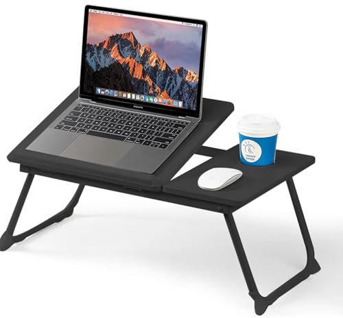 DECODEKO Mesa Plegable Compacta, Playa y Camping, Ideal para Portátil, Ordenador y Libros, Mesa Cama, Soporte Movil Mesa, Soporte Portatil, Atril para Libros