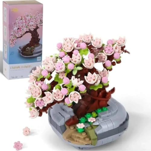 Yozelux Blumenstrauß Bausteine, 426 Teilige Bonsai Bausteine Bausatz, DIY künstliche Blumen Botanik Kollektion Blumen Bauklötze Bouquet Baustein für Teen und Erwachsene