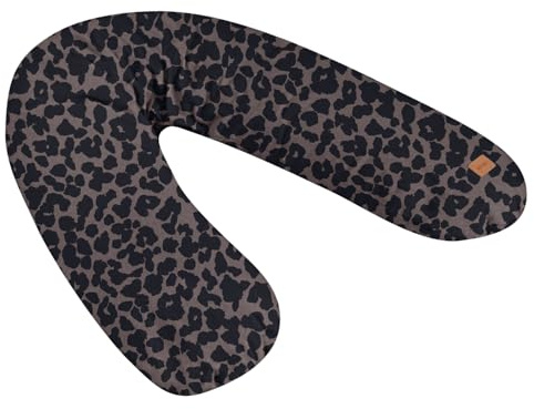 BÉABA, Big Flopsy, Coussin Allaitement/Grossesse, Oreiller Maternité, Multifonctions, Convient pour Dormir/Allaiter, Soutien, Détente et Confort Optimal, Nuit Apaisée, Fleur de Coton, Oekotex, Leopard