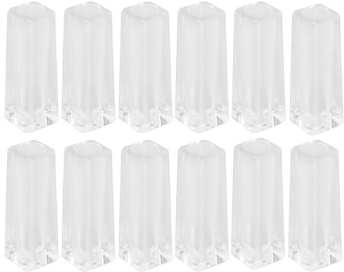 EPIGEIST Blind Wand Handles 12Pcs Clear Plastic Replacement Rod Tip Handles for Venetian Vertical Blinds Easy Install Curtain Rod Grip Accessories Window Parts
