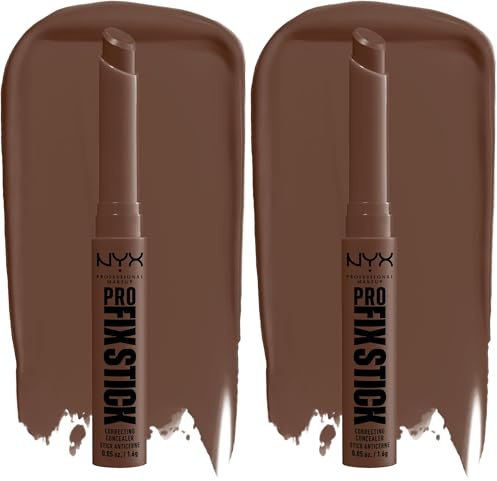 NYX Professional Makeup Korrigierender Concealer, Kaschiert Augenringe, Unreinheiten, dunkle Flecken und Verfärbungen ab, Mit Hyaluron, 12 Stunden Halt, Vegane Formel, Pro Fix Stick, Walnut