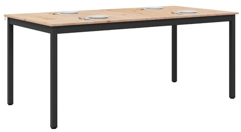 vidaXL Esstisch Natur 180 x 90 x 75 cm Massives Kiefernholz
