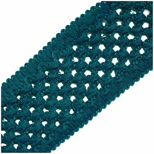 Elastisches Baumwollband Klöppeloptik ab 1m x 45mm Schrägband Klöppelspitze Stretch Elastisch Meterware 9 Farben
