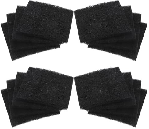 NESTINGHO 12 Stück Aktivkohlefilter Kücheneimer Ersatzfilterpads 8x8cm Zuschneidbar Geruchsbindend für Kompostbehälter Müllfilter für Frische Küchenluft