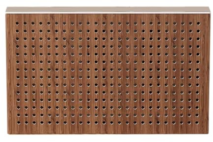 Cache Radiateur Placage de Noyer Housse Décorative de Masquage du Chauffage Construction À Rainures et Languettes Tablette Radiateur Respirant pour Salon Chambre Bureau(60x15x60cm)
