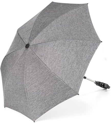 ZAMBOO Universal Pram Parasol – UV Protection Stroller Umbrella - Adjustable Pushchair Parasol for Prams, Buggies & Strollers – Black