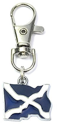 Libby's Market Place Scottish The Saltire St Andrew's Cross Scotland Flag Charm Keyring with Gift Bag