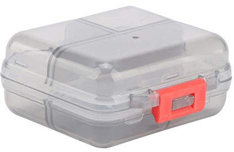 Zerodis Pillenbox, 7 Fächer, tragbar, für Medikamente, Tabletten, Pillenbox, Organizer für Pillen, Vitamin (grau)