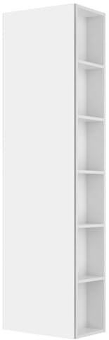 Keuco X-Line Hochschrank 33132, Türanschlag Links, seitliches Regalfach, 480 x 1750 x 300mm, Farbe: Weiß - 33132300001
