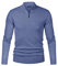 iClosam Men’s Half Zip Sweater Soft Knit Pullover Jumper Regular Fit Long Sleeve Comfortable Classic Winter Wear Blue