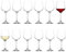 LAV 12 Piece Lal Wine Glasses Set - Contemporary Stemware Goblets for White, Red, Rose Wine - Fine Rim