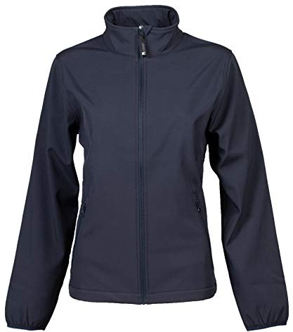JRC 994171 Cortina Lady Giubbino da Donna in Soft Shell Misto Poliestere Impermeabile Interno in Pile Chiusura con Zip Blu Navy (S)