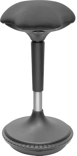 DIGITUS Ergonomischer Hocker / Stehhilfe höhenverstellbar mit Gasdruckfeder Schwarz