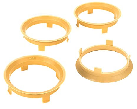 LST 4x Distanzringe Zentrierringe Gelb für Alufelgen Ø 56,1 mm- Ø 60,1 mm