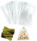 Bolsas Para Chuches, 200 Pieza Bolsas Celofan Transparente, 15 x 20cm Bolsas Transparentes Para Regalos, Con 200 Bridas Para Cables de Oro, Bolsas de Chuches Para Hornear Galleta Piruletas Regalos