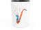 Schnapsglas Party Keramik Tequila urkomisch Klarinette Posaune Flöte Saxophon Musiker Humorvolle Saxophonisten Messing Fan Männer Frauen 54 ml / Schwarz