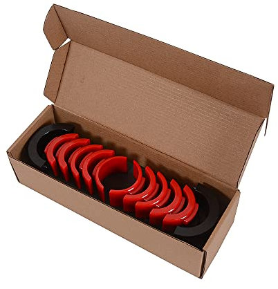 MOTO4U Motor Bike Fork Seal Driver Kit, Universal Motorcycle Fork Seal Driver Tool with 12 Plastic fork seal driver and 2 steel bodies,Fork Saver Dirt Bike (35-50mm,Red)