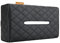 Qirc Auto Taschentuchhalter, PU Leder Universal Auto Taschentuchbox Multifunktionale Sonnenblende Taschentuchhalter, Auto Rücksitz Kopfstütze Armlehne Hängende Taschentuchbox (Schwarz)