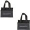 ReWu Tragetaschen Filz-Taschen 2er-SET mit Schriftzug -Männerhandtasche- für 6 Flaschen Männertasche Bierträger Flaschenträger Jungesellenabschied Männertag Vatertag Party 6-Fächer 24 x 15 cm