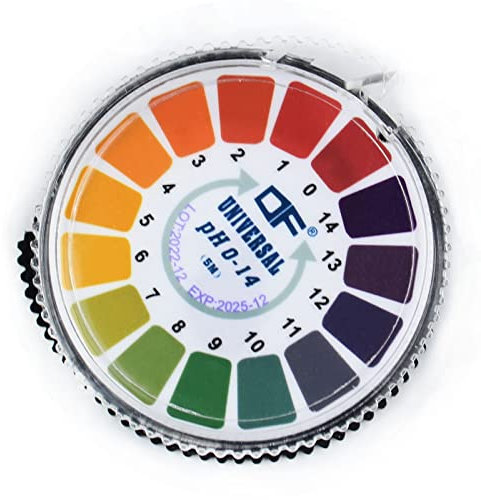 1 Rolle pH Teststreifen 5 m/Roll,Messbereich 0-14,pH Papier Trinkwasser auf Rolle,Lackmus Indikator Universalpapier Ubersäuerung Körper Ermittlung ph Wert Säuretest
