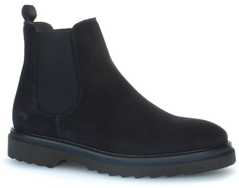 Harmont & Blaine Scarpe Uomo, Modello Stivaletti Polacchini EFM232092, Realizzate in Pelle Scamosciata. Blu