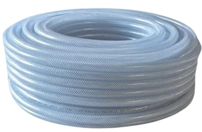 PVC-Schlauch Gewebeschlauch Druckluftschlauch, Wasserschlauch Gartenschlauch natur TÜV-geprüft verschiedenen Größen 6-50mm - 25m Rolle (13 x 20)
