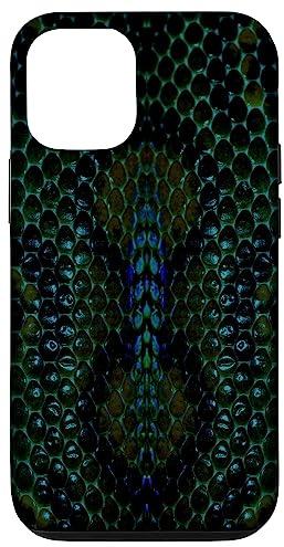 iPhone 13 Black Green Snake Skin Python Anaconda Snake Case