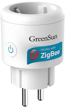 Zigbee Steckdose, GreenSun WLAN Steckdose, Alexa Steckdose, Zeitschaltuhr Steckdose Stromzähler für Steckdose Strommessgerät Steckdose Stromzähler Steckdose 2,4GHz WiFi, MQTT(Need Gateway)