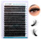 Einzeln Wimpern 3D Effekt 80D DIY Cluster Wimpern 0.07 D Curl Individuelle Wimpern Extensions Wimpernverlängerung Volume Wimpernbüschel Wimpern zu Hause GEMERRY Wimpern (3D-80D-0.07D-10-18mm)