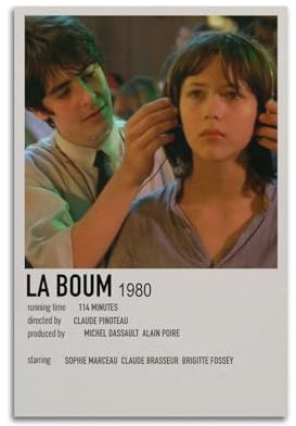 szzmyo La Boum Filmposter, dekoratives Gemälde, moderne ästhetische Leinwand, Poster, Schlafzimmer-Kunst, Wohnzimmer, Dekoration, Poster, 60 x 90 cm, ungerahmter Stil