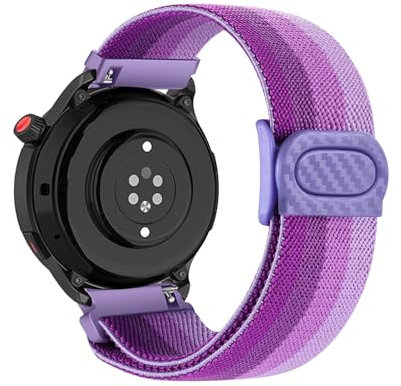 Nylon Correas Compatible con TicWatch Pro 3 GPS/Pro 3 Ultra Correa, Nailon Elástica Deportiva Transpirables Ajustable Banda de Repuesto para TicWatch Pro 3 GPS Pulseras para Mujeres Hombres (2)