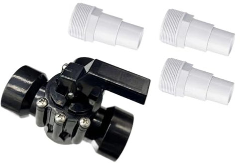 JISADER Valve de remplacement de vanne de dérivation à 3 voies, adaptateur professionnel 32mm 38mm, vanne de dérivation de piscine robuste, filetage 1 1/2, Diamètre 45mm