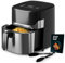 Noaton Friggitrice ad Aria Digitale, 6,2 L, Air Fryer con 8 programmi, Senza Olio, Touchscreen, Potenza 1600 W, Timer 1–60 min, per 6–8 Persone, Ricettario e pinze da cucina