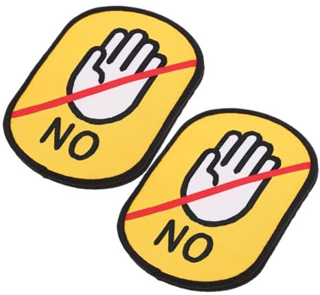 JECOMPRIS 2pcs PET Label Dog Leash Decal Hanging ID Patch Tag Dogs Warning Signs PET Identification Stickers Waterproof Reusable Tags for Vest for Harness Cloth