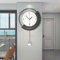 GERHWASH Moderne Wanduhr Metall & Holz Design - 30× 60cm Industrielle Vintage Dekoration Wanduhr Mit Pendel-Minimalistische Ohne Tickgeräusche für Wohnzimmer Küche Büro