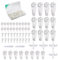GiantGo 68pcs Non-Trace Wall Hooks - Invisible Nail Screws Picture Hanging Kit for Hard Wall Picture Frame Fixing, 6 Styles