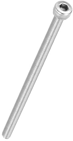Kozelo Socket Head Cap Screws M4-0.7x80mm 304 Stainless Steel Silver 6pcs | Allen Socket Drive for Electrical Motor 3D Printing Fan Engine Replacement Use